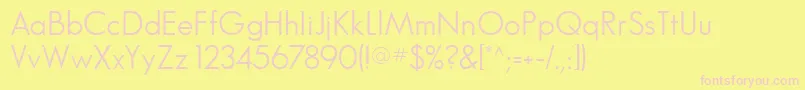 Glasnostlightfwf Font – Pink Fonts on Yellow Background