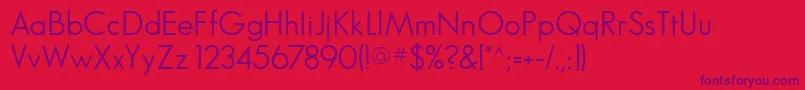 Glasnostlightfwf Font – Purple Fonts on Red Background