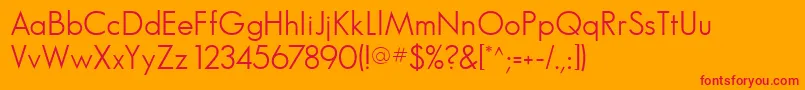 Glasnostlightfwf Font – Red Fonts on Orange Background