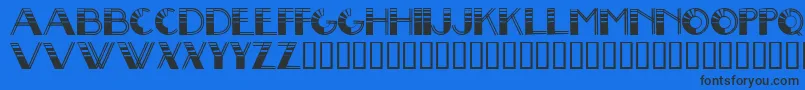 BigLou Font – Black Fonts on Blue Background