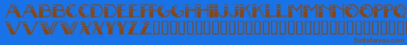 BigLou Font – Brown Fonts on Blue Background