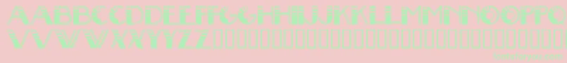 BigLou Font – Green Fonts on Pink Background