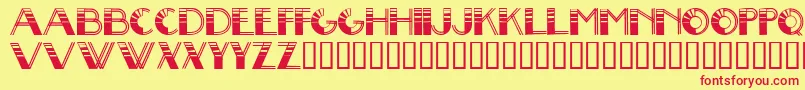 フォントBigLou – 赤い文字の黄色い背景