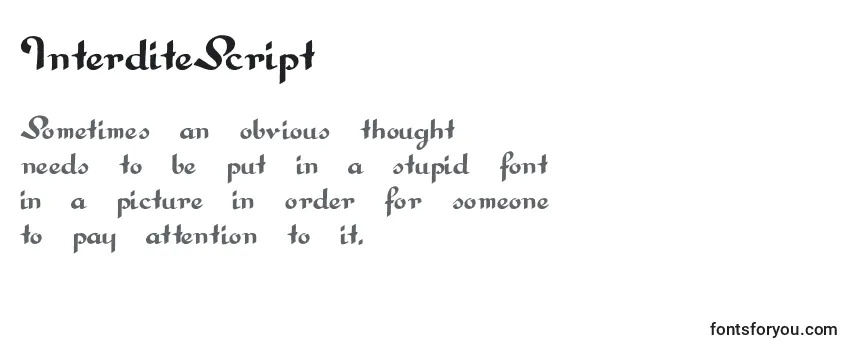 InterditeScript Font