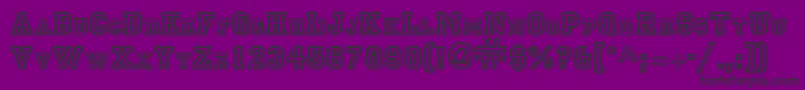 Więcej informacji o czcionce PrincipalRegular Czcionka PrincipalRegular – czarne czcionki na fioletowym tle
