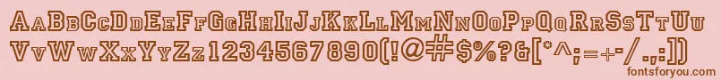 Police PrincipalRegular – polices brunes sur fond rose
