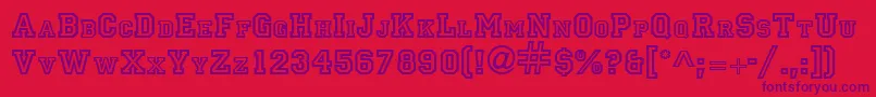 Police PrincipalRegular – polices violettes sur fond rouge