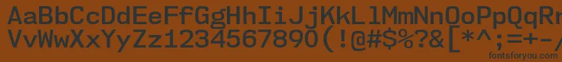 Weitere Informationen zur Nk57MonospaceNoSb-Schriftart Nk57MonospaceNoSb-Schriftart – Schwarze Schriften auf braunem Hintergrund