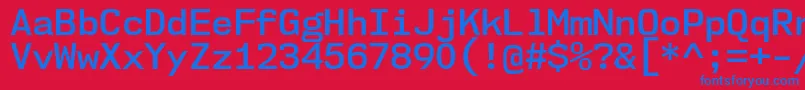 Nk57MonospaceNoSb Font – Blue Fonts on Red Background