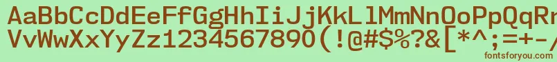 Шрифт Nk57MonospaceNoSb – коричневые шрифты на зелёном фоне