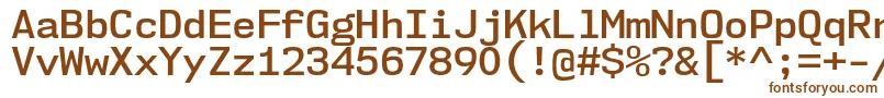 Nk57MonospaceNoSb Font – Brown Fonts on White Background