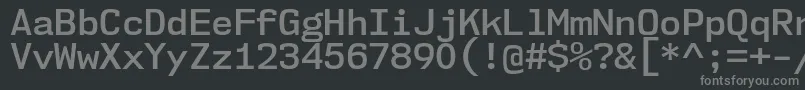 Шрифт Nk57MonospaceNoSb – серые шрифты на чёрном фоне