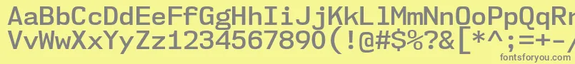 Weitere Informationen zur Nk57MonospaceNoSb-Schriftart Nk57MonospaceNoSb-Schriftart – Graue Schriften auf gelbem Hintergrund