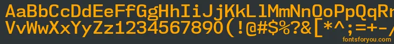 Nk57MonospaceNoSb Font – Orange Fonts on Black Background