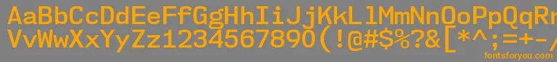 Nk57MonospaceNoSb Font – Orange Fonts on Gray Background