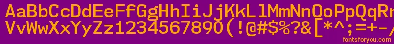 Nk57MonospaceNoSb Font – Orange Fonts on Purple Background