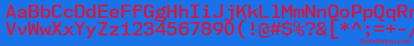 fuente Nk57MonospaceNoSb – Fuentes Rojas Sobre Fondo Azul