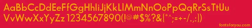 Glasnostdemiboldfwf Font – Orange Fonts on Red Background