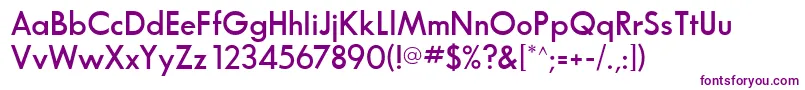 Glasnostdemiboldfwf Font – Purple Fonts on White Background