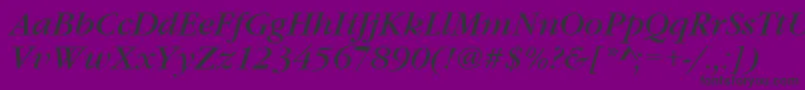 GaramonditcteeItalic Font – Black Fonts on Purple Background