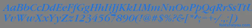 GaramonditcteeItalic Font – Blue Fonts on Gray Background