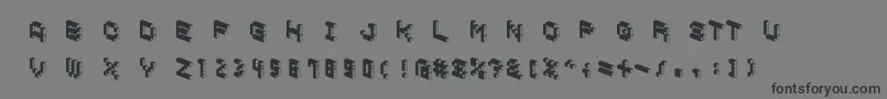 CubicblockD Font – Black Fonts on Gray Background