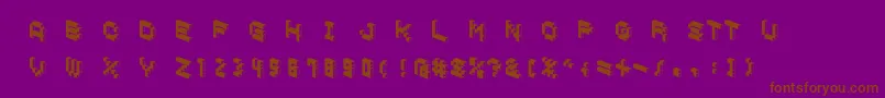 CubicblockD-fontti – ruskeat fontit violetilla taustalla