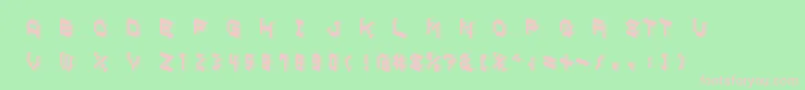 CubicblockD Font – Pink Fonts on Green Background