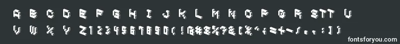 Шрифт CubicblockD – белые шрифты