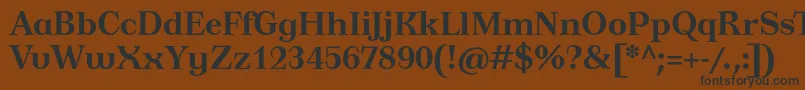 TusardecotextBold-Schriftart – Schwarze Schriften auf braunem Hintergrund
