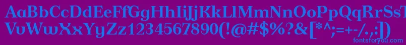 TusardecotextBold Font – Blue Fonts on Purple Background