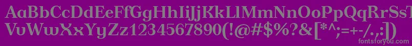 フォントTusardecotextBold – 紫の背景に灰色の文字