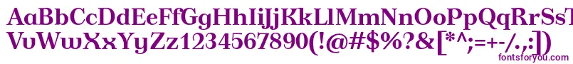 TusardecotextBold Font – Purple Fonts on White Background