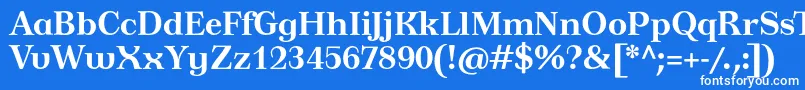 フォントTusardecotextBold – 青い背景に白い文字