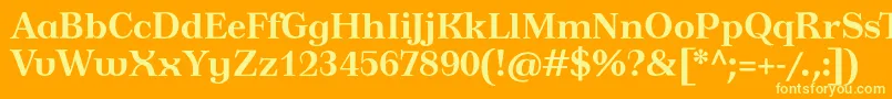 TusardecotextBold Font – Yellow Fonts on Orange Background