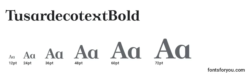 TusardecotextBold Font Sizes