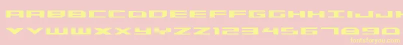 Trireme Bold-Schriftart – Gelbe Schriften auf rosa Hintergrund