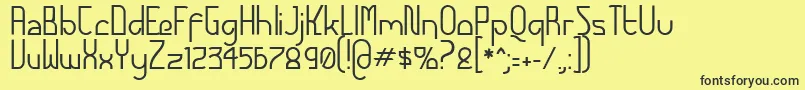 FuturexAlternatetc Font – Black Fonts on Yellow Background