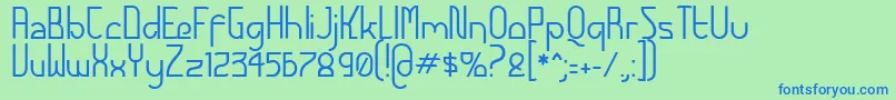 FuturexAlternatetc Font – Blue Fonts on Green Background