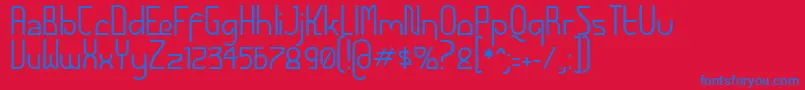 FuturexAlternatetc Font – Blue Fonts on Red Background