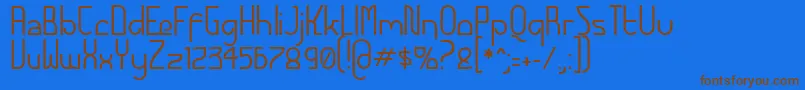 Czcionka FuturexAlternatetc – brązowe czcionki na niebieskim tle