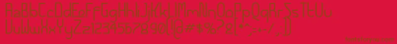 FuturexAlternatetc-Schriftart – Braune Schriften auf rotem Hintergrund