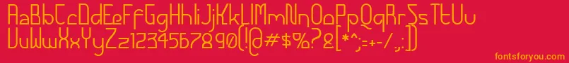 FuturexAlternatetc Font – Orange Fonts on Red Background