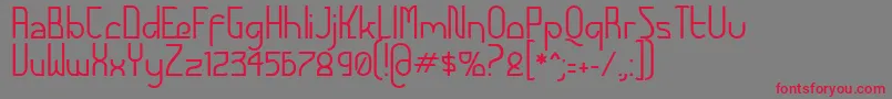 フォントFuturexAlternatetc – 赤い文字の灰色の背景