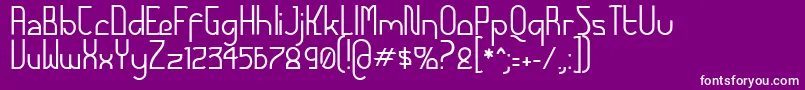 Fonte FuturexAlternatetc – fontes brancas em um fundo violeta