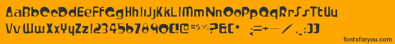 Crystalradiokitgaunt Font – Black Fonts on Orange Background