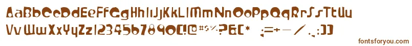 Crystalradiokitgaunt-fontti – ruskeat fontit valkoisella taustalla