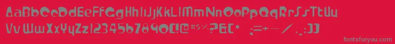 Crystalradiokitgaunt Font – Gray Fonts on Red Background