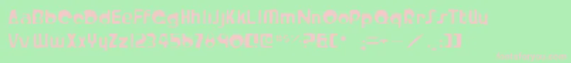 Crystalradiokitgaunt Font – Pink Fonts on Green Background