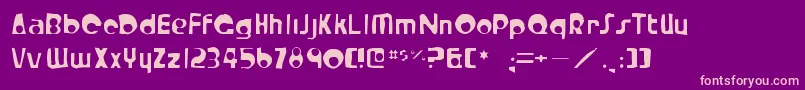 Crystalradiokitgaunt Font – Pink Fonts on Purple Background